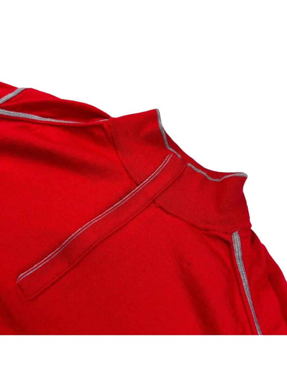 Tommy Bahama Men’s 100% Wool 1/4 Zip Pullover Sweater Red/Gray • 2XL